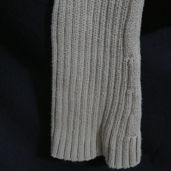 Y2K | OLD NAVY | small | Ribbed Beige Turtleneck Cotton Sweater - Picture 12 of 14